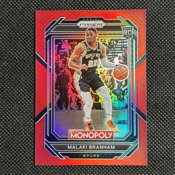 2022-23 Panini Prizm Monopoly Red Malaki Branham RC Rookie /99 SP Spurs #81 - Picture 1 of 2